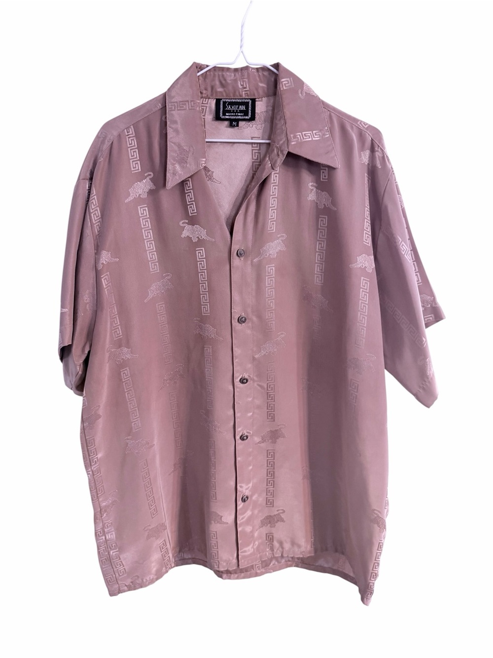 Savane Men’s Dusty Mauve Short Sleeve Button-Down Shirt